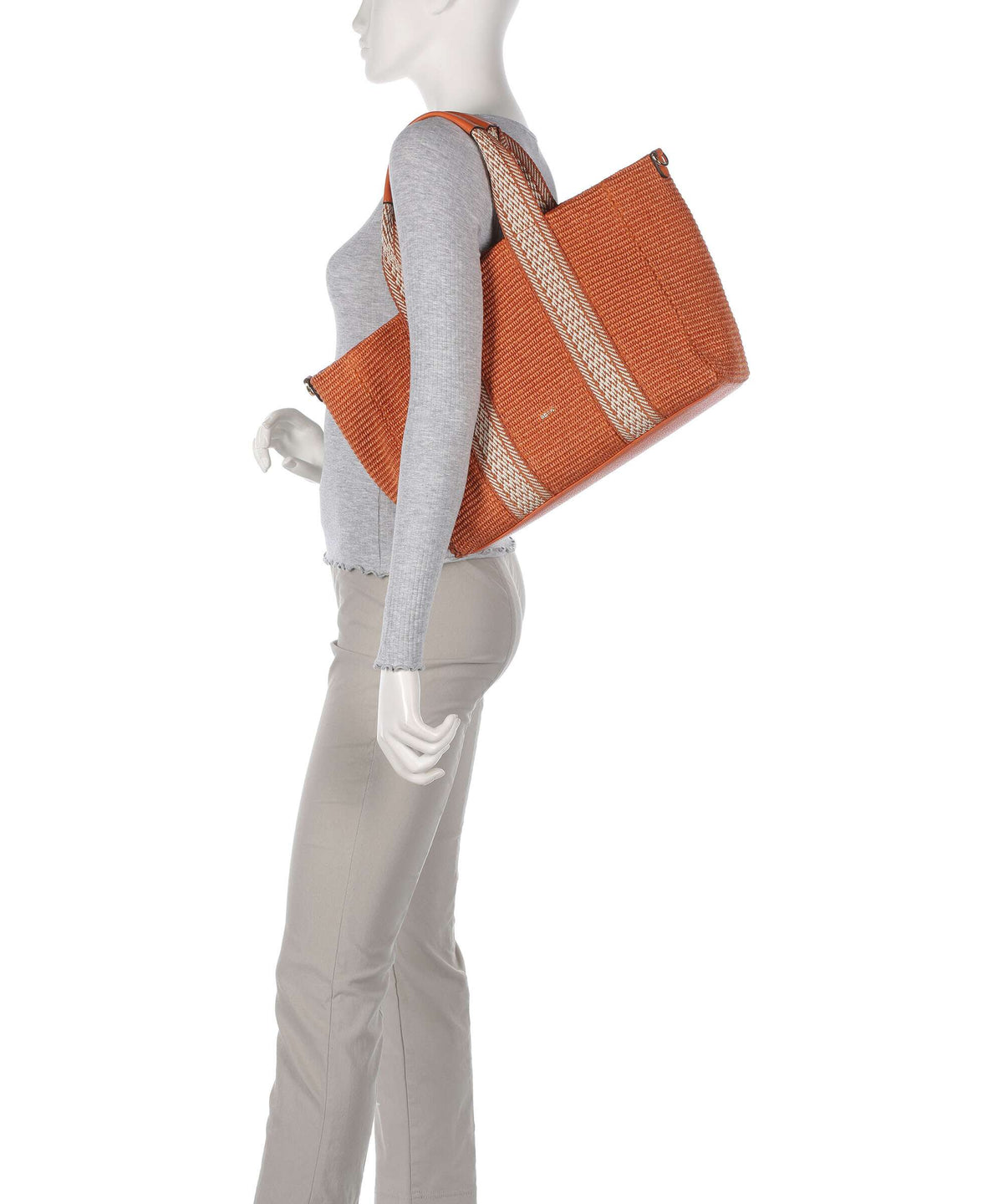 Abro Raffia Kaia Tote bag orange