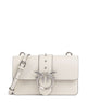 Pinko Love One Mini Crossbody bag bianco seta/old silver