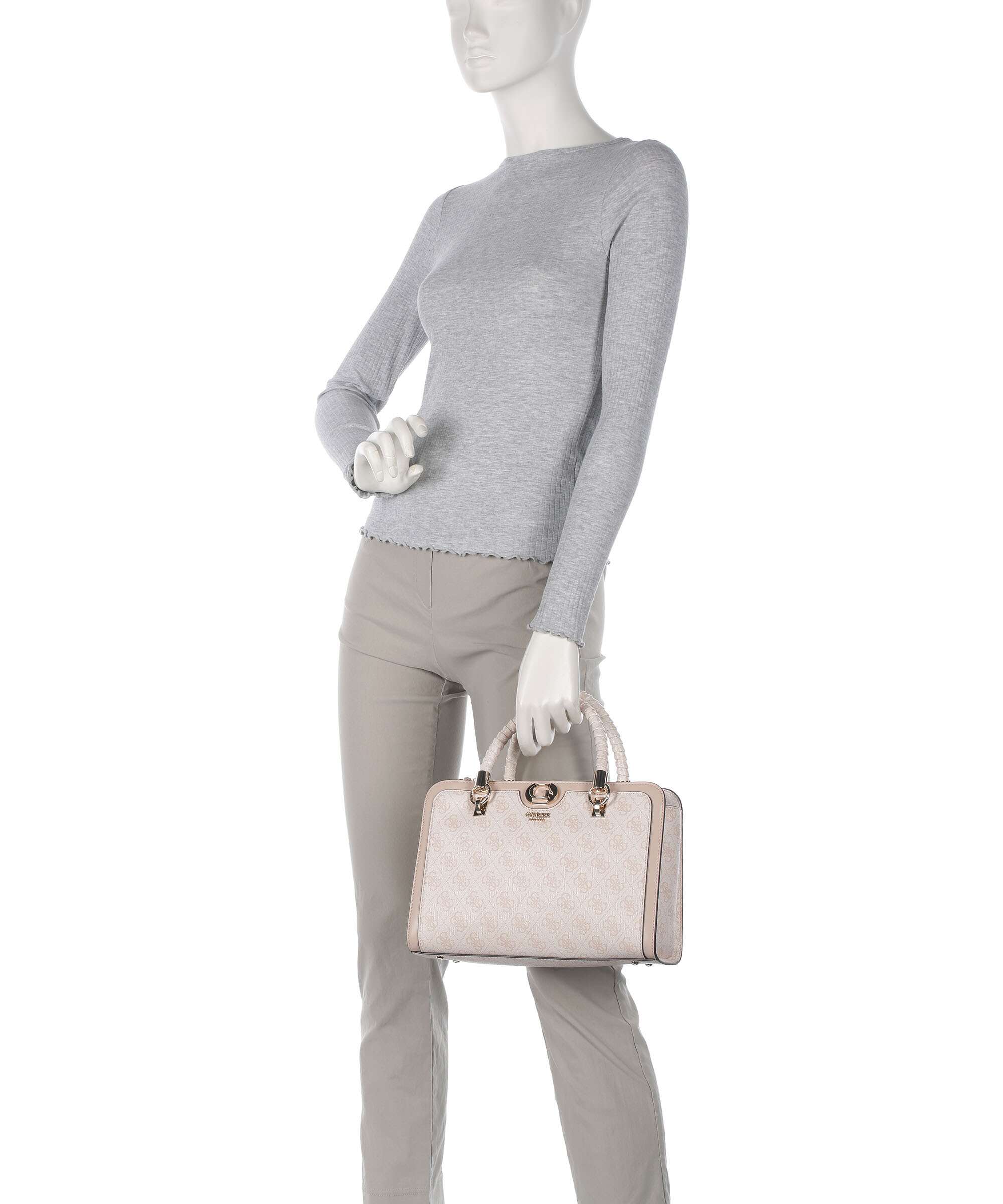 Guess Orlina 4G Logo Handbag sand logo