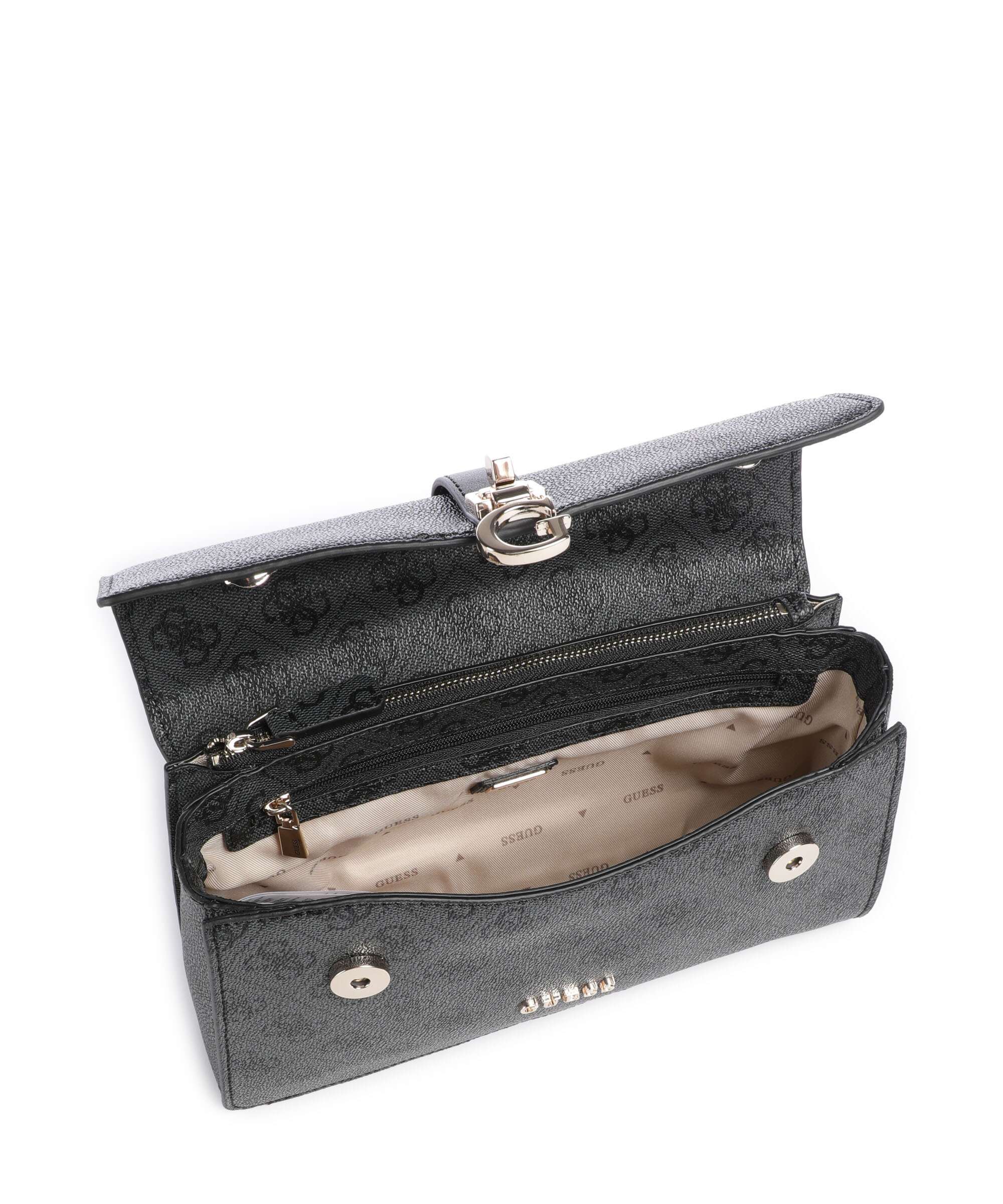 Guess Zamira Shoulder bag coal logo