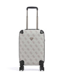 Guess Berta 4G Logo Valise 4 roues dark taupe logo