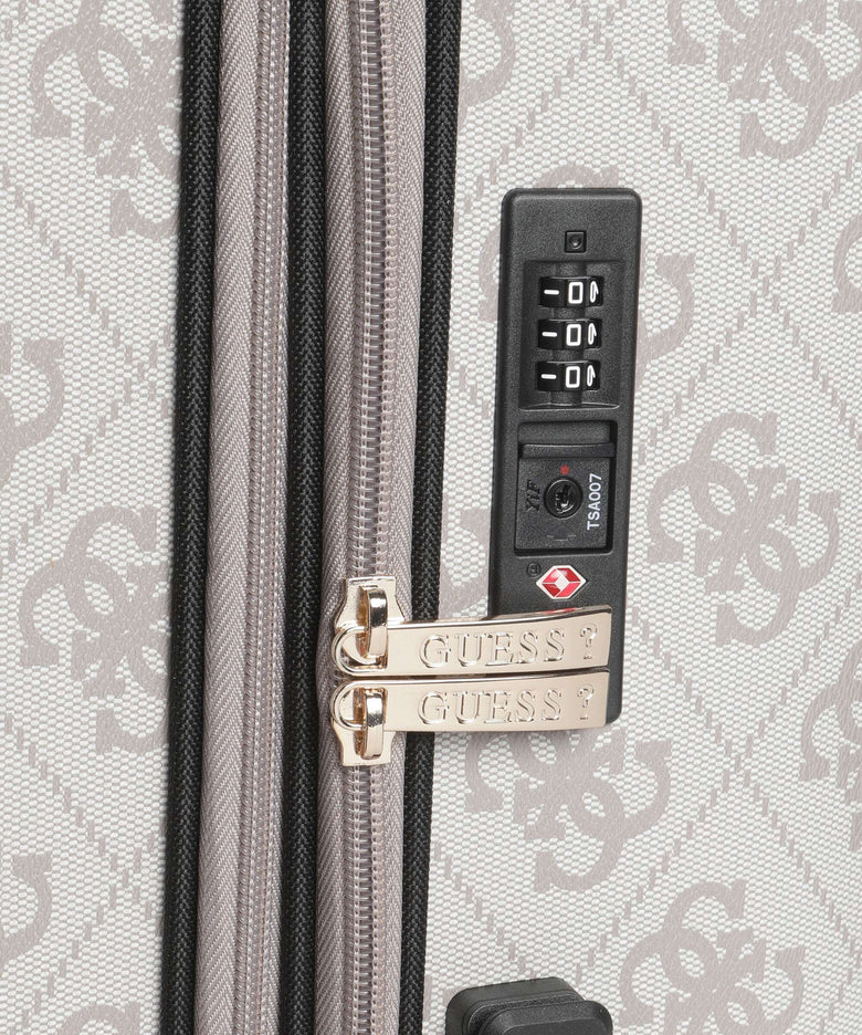 Guess Berta 4G Logo Spinner (4 wheels) dark taupe logo