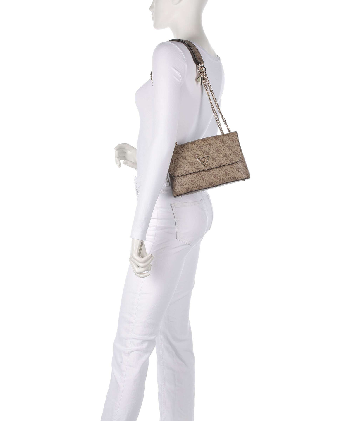 Guess Erica Eco Shoulder bag latte logo