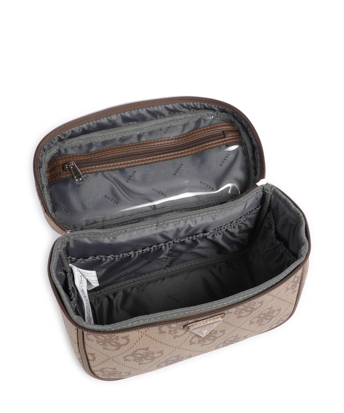 Guess Berta 4G Logo Toiletry bag latte logo/brown