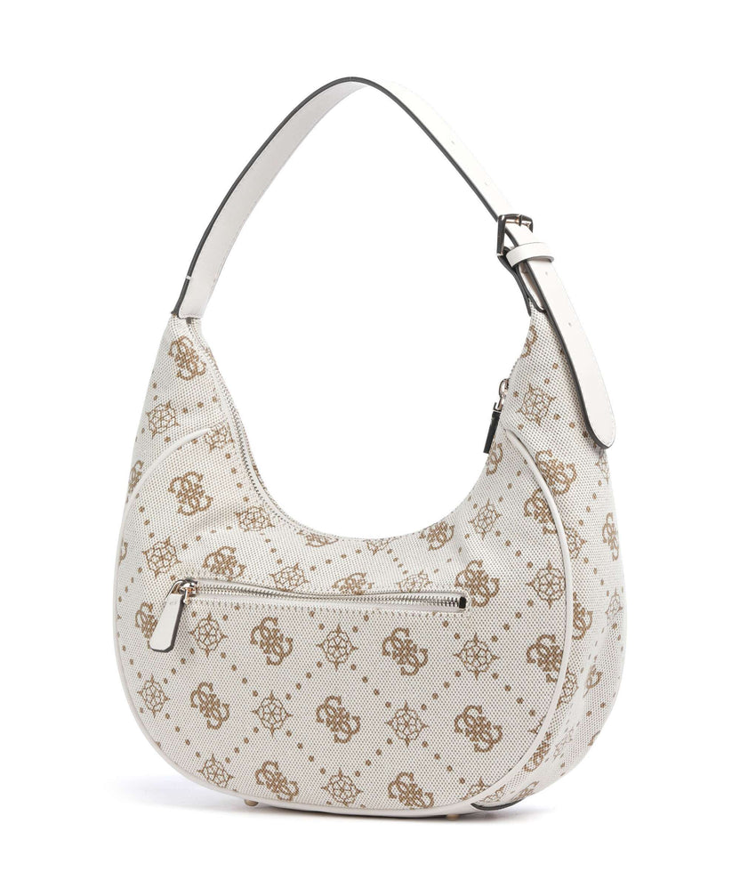 Guess Neda 4G Peony Logo Hobo bag offwhite logo
