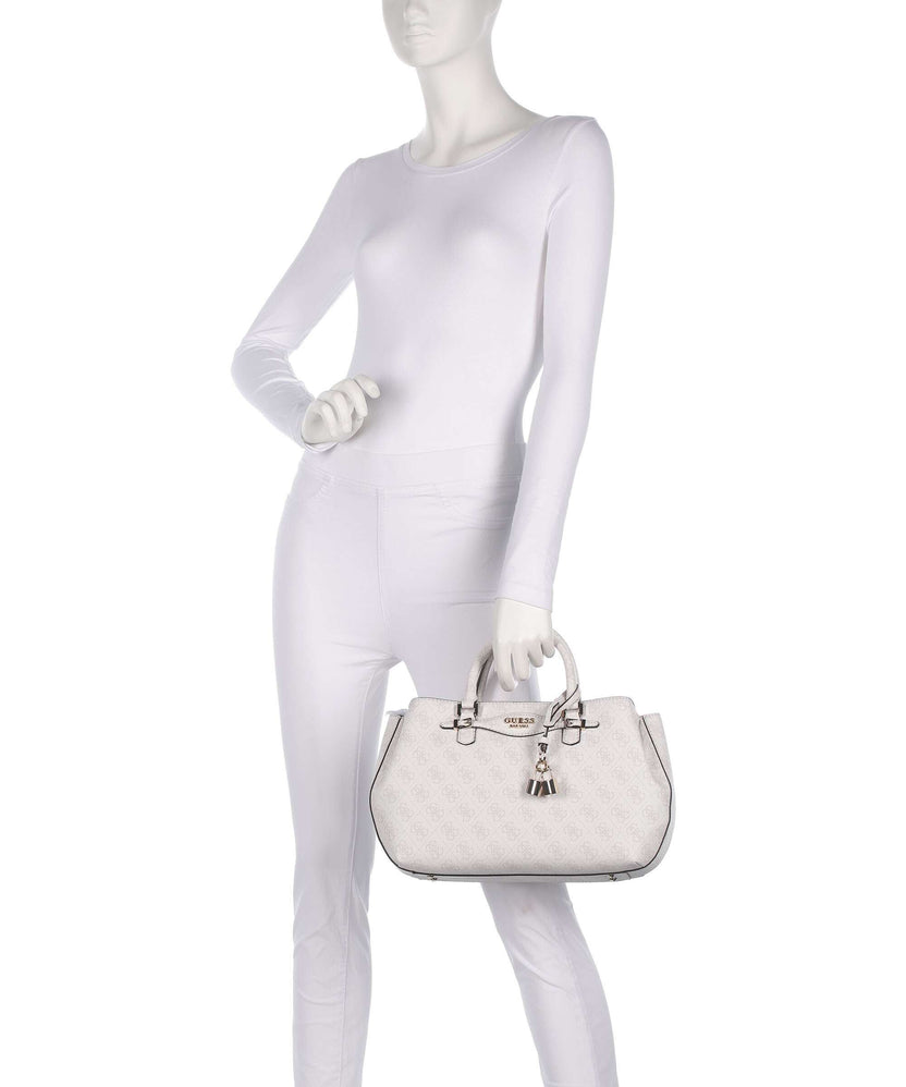 Guess Katya 4G Logo Handbag white logo