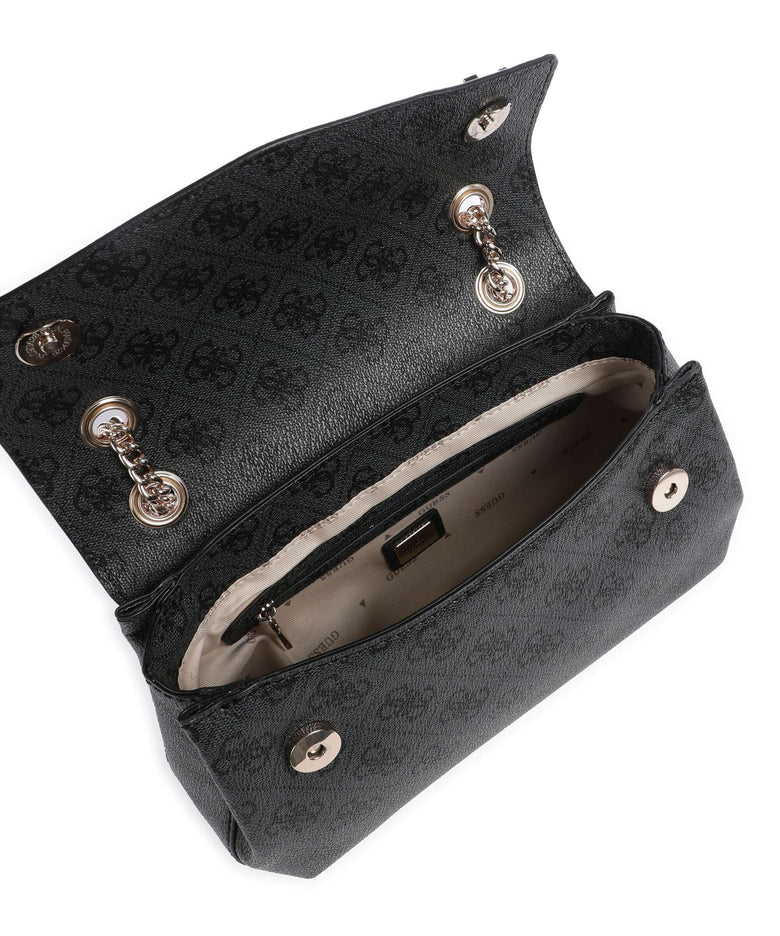 Guess Katya 4G Logo Shoulder bag coal logo