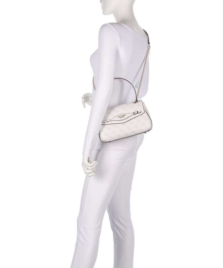 Guess Katya 4G Logo Shoulder bag white logo