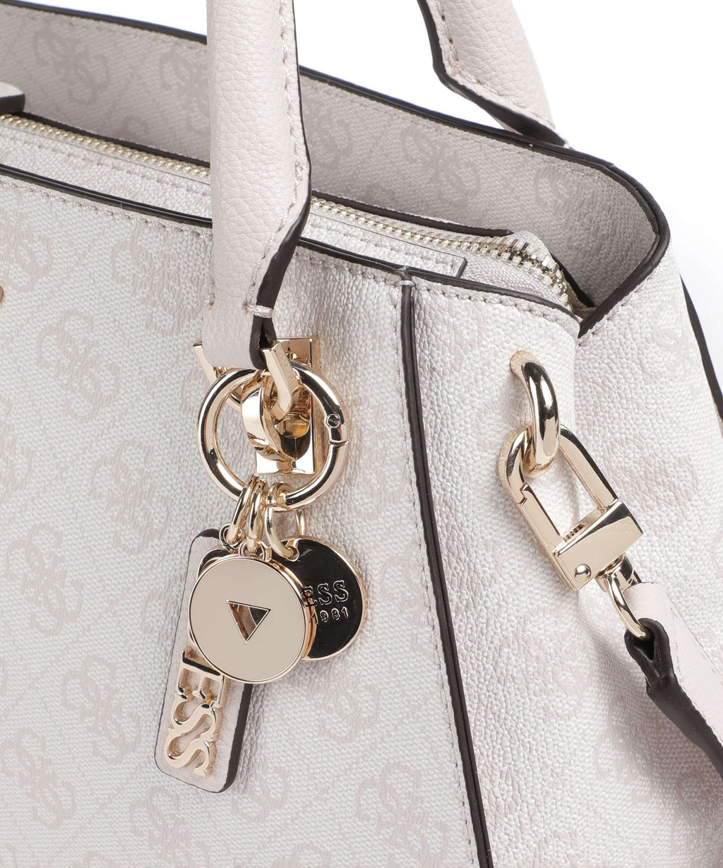 Guess Noelle 4G Logo Handbag white logo