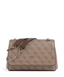 Guess Noelle Sac porté épaule latte logo/brown