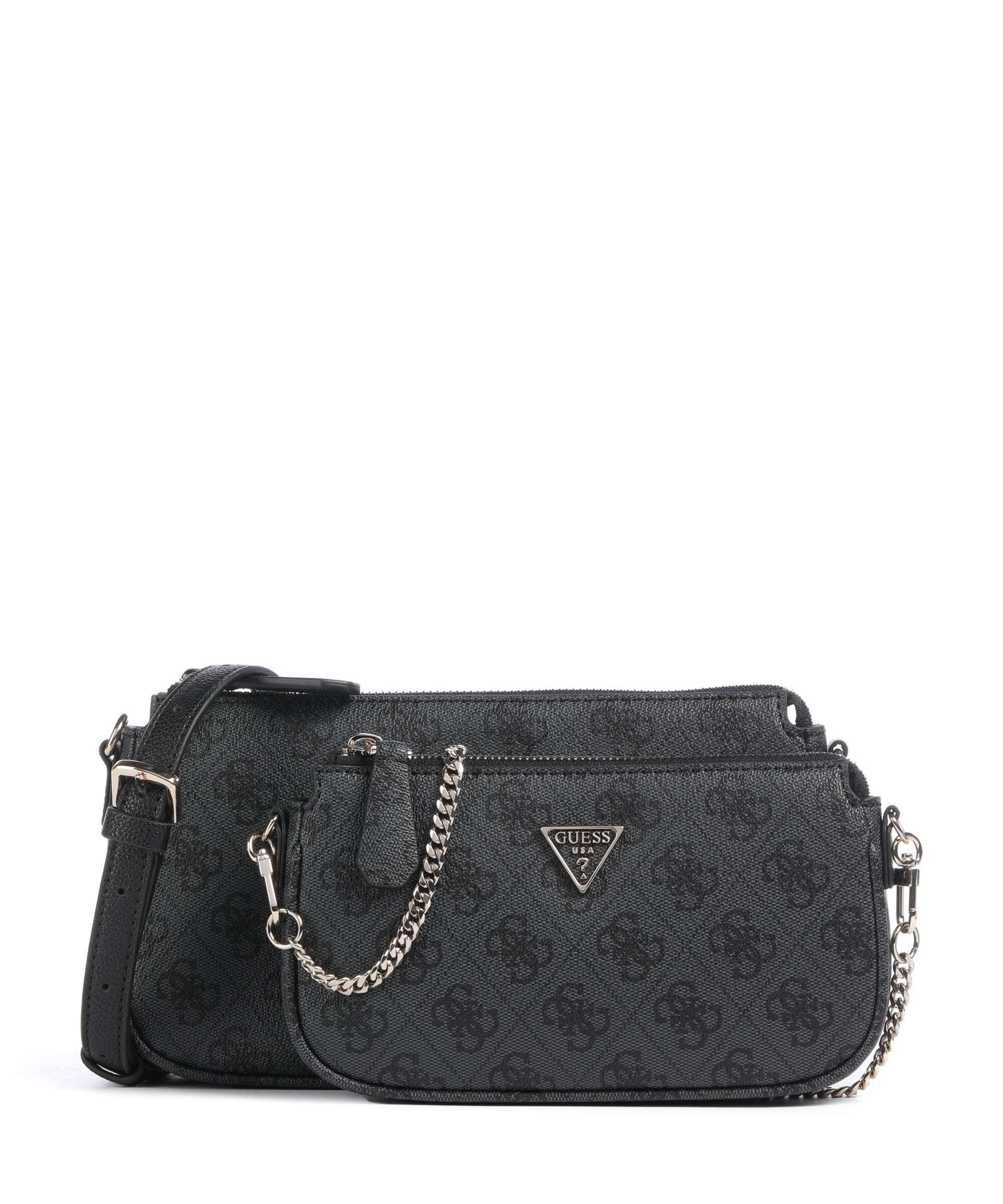 Guess Noelle 4G Logo Shoulder bag coal logo