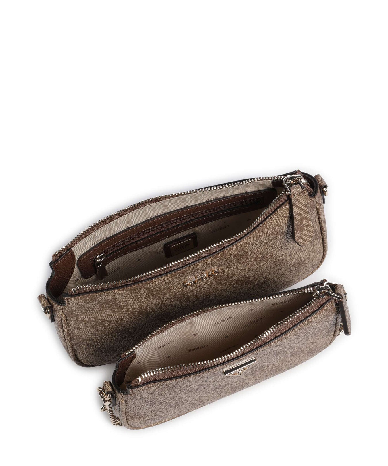 Guess Noelle 4G Logo Shoulder bag latte logo/brown