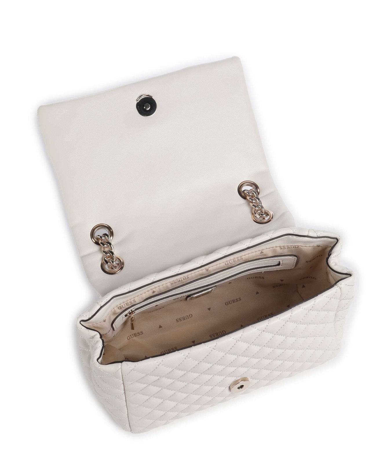 Guess Everlee Shoulder bag offwhite