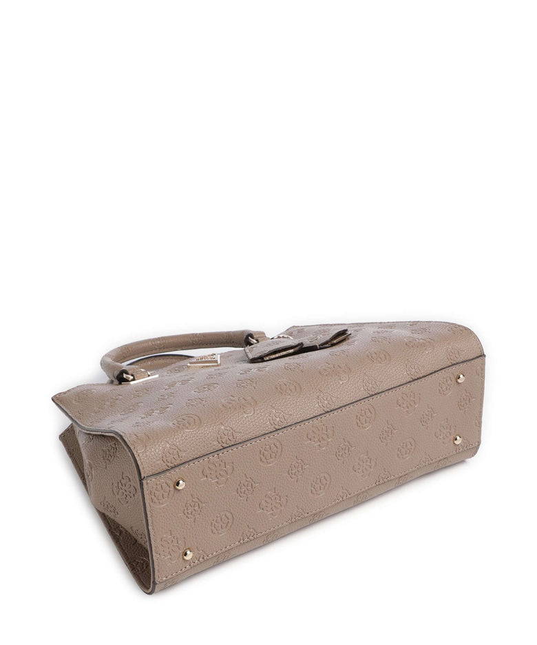 Guess Cresidia Handbag dark taupe logo
