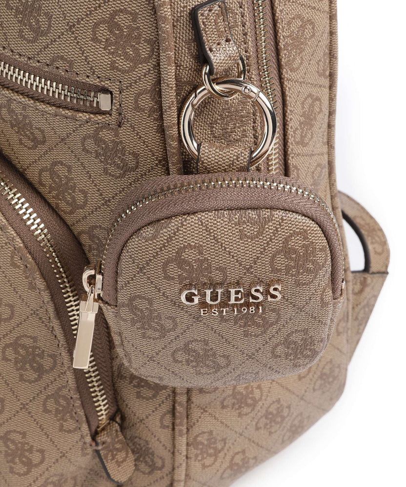 Guess Power Play Backpack latte logo