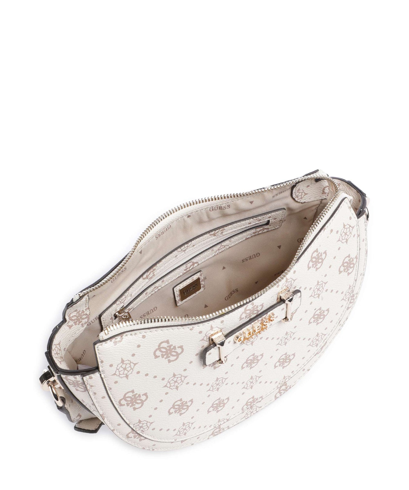 Guess Silia Crossbody bag vanilla logo