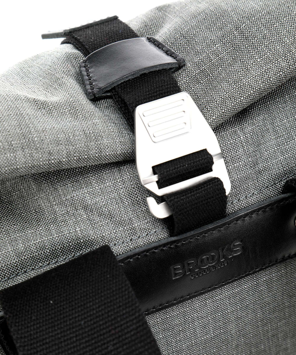 Brooks England Pickwick Small Tex Rolltop backpack grey