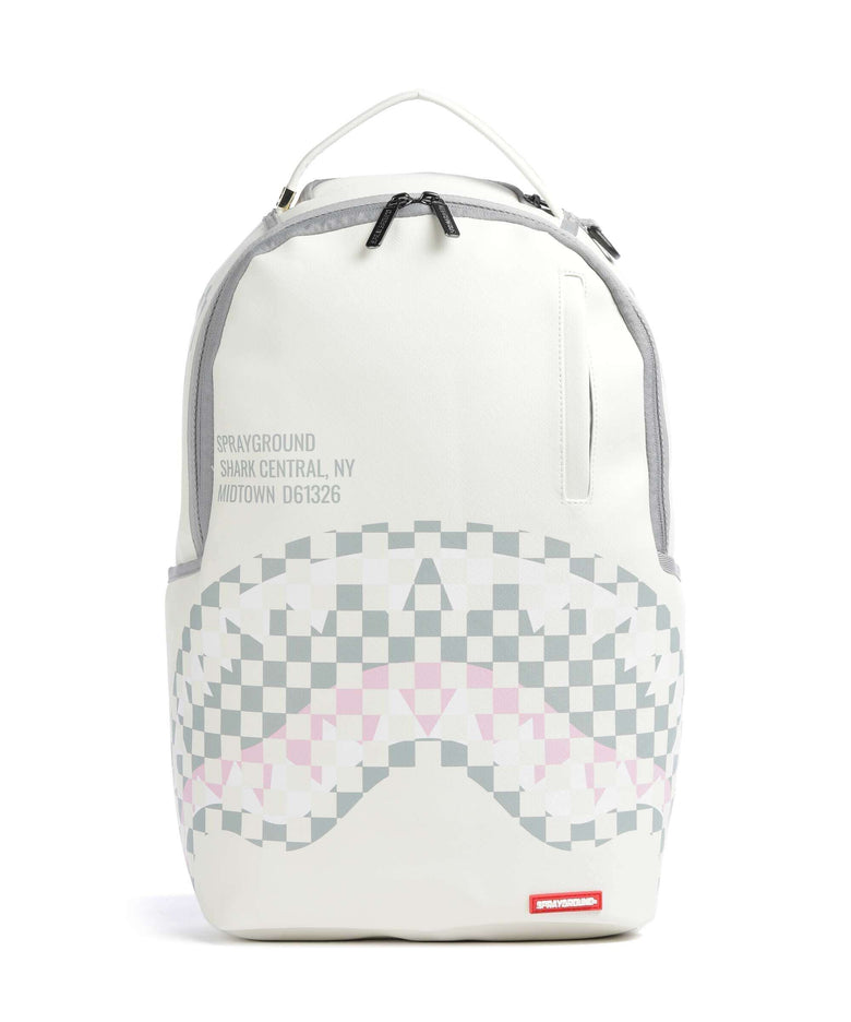 Sprayground Cream Check Shark Central Backpack multicolour