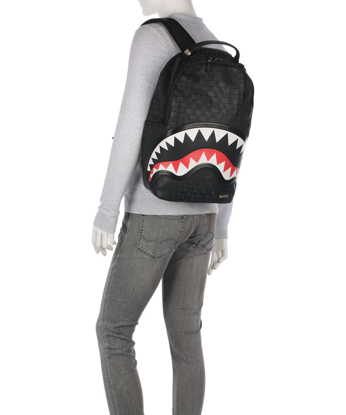 Sprayground Black Out Sharks in Paris Backpack black