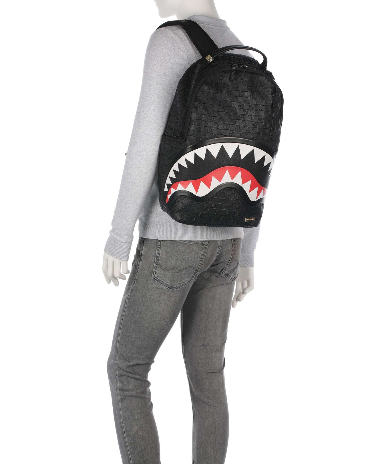 Sprayground Black Out Sharks in Paris Backpack black
