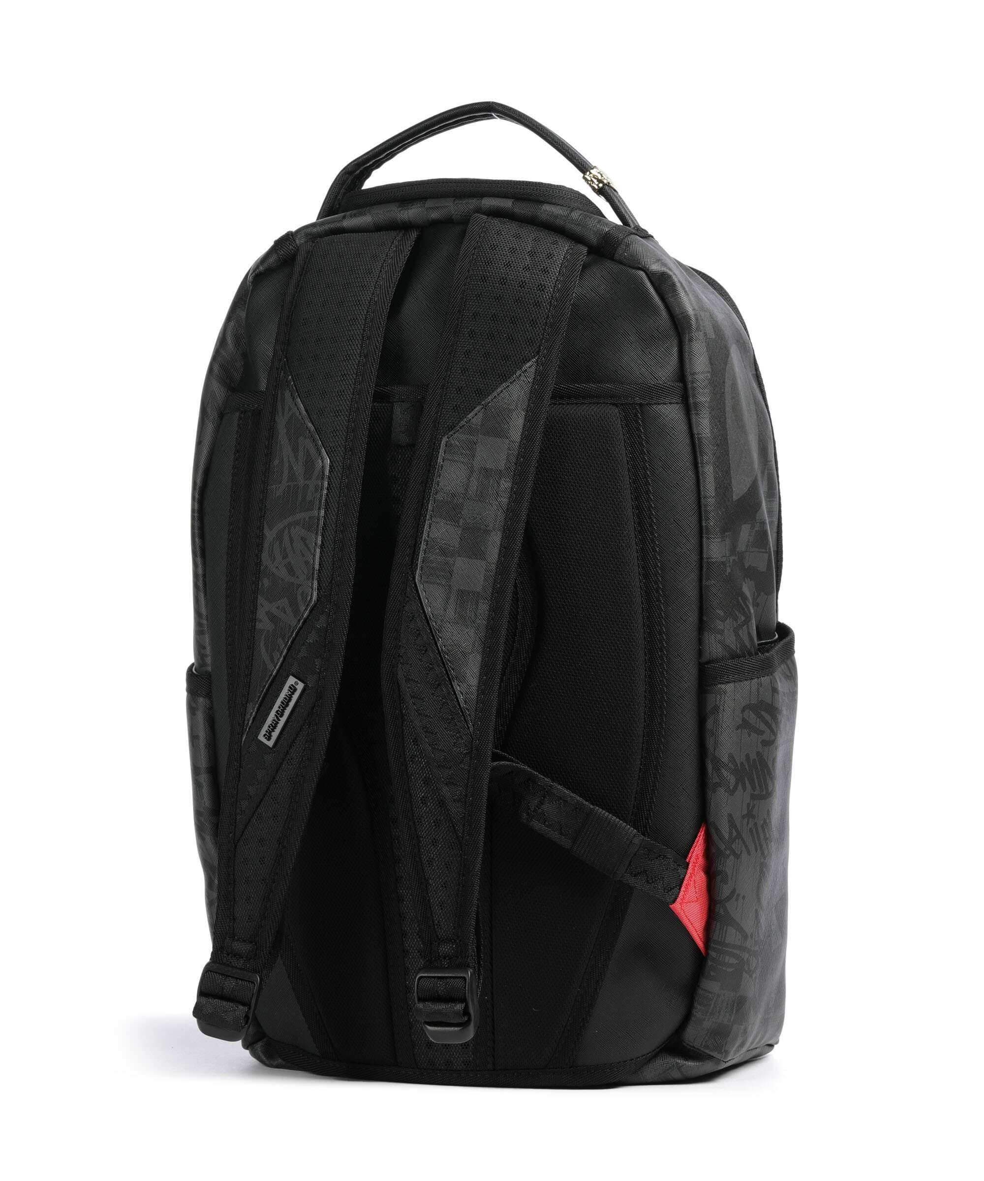 Sprayground Torn Graff Check Backpack black