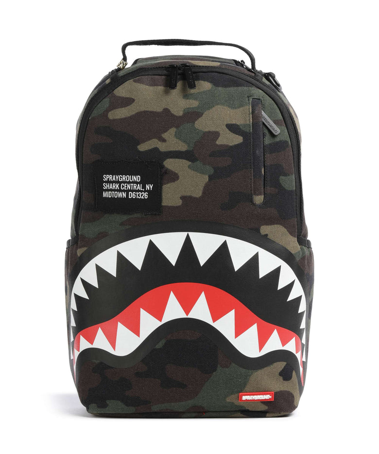 Sprayground Shark Central Camo Backpack green
