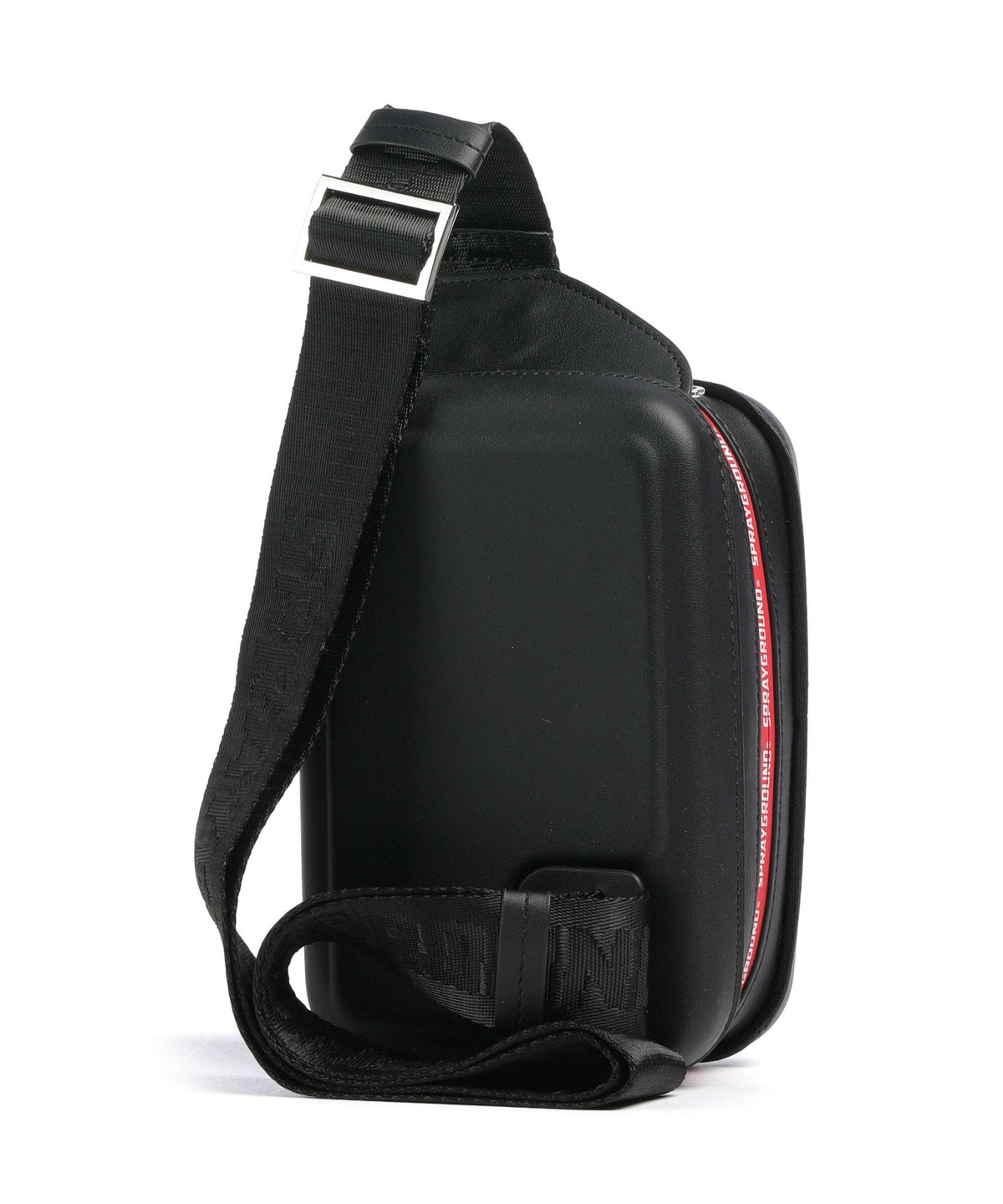 Sprayground Printed Zipper Shark Sling bag black