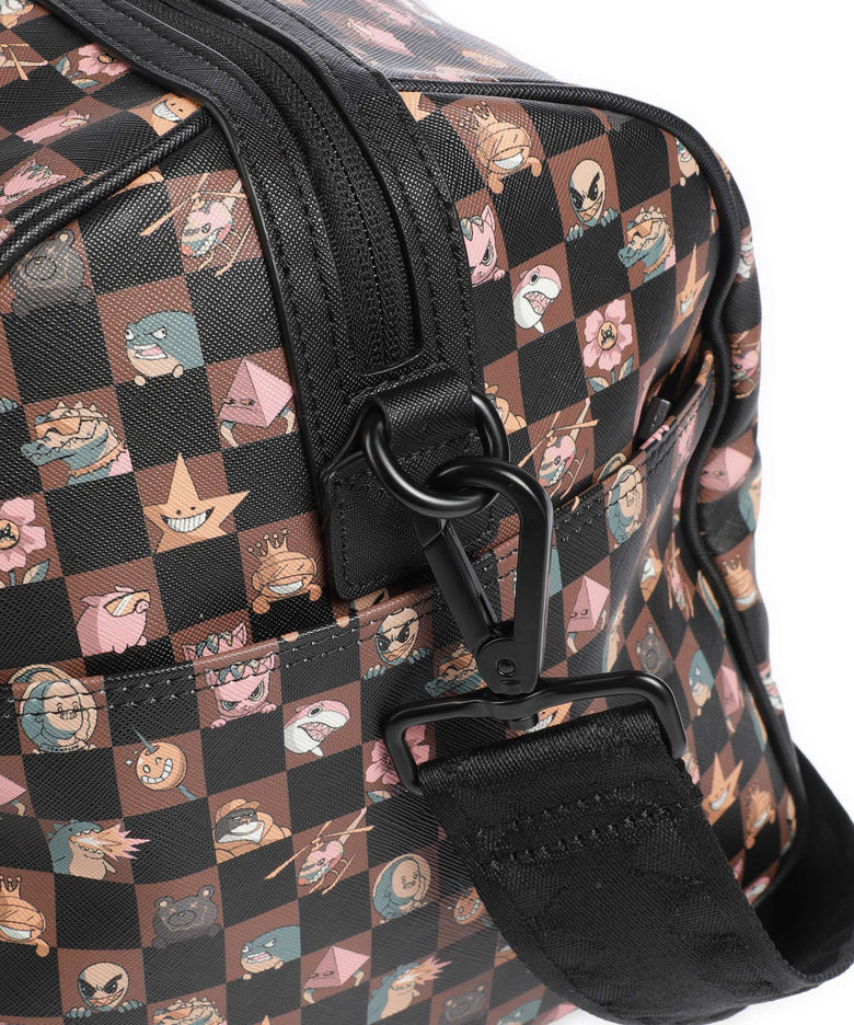 Sprayground Peeking Characters Remix Weekend bag brown