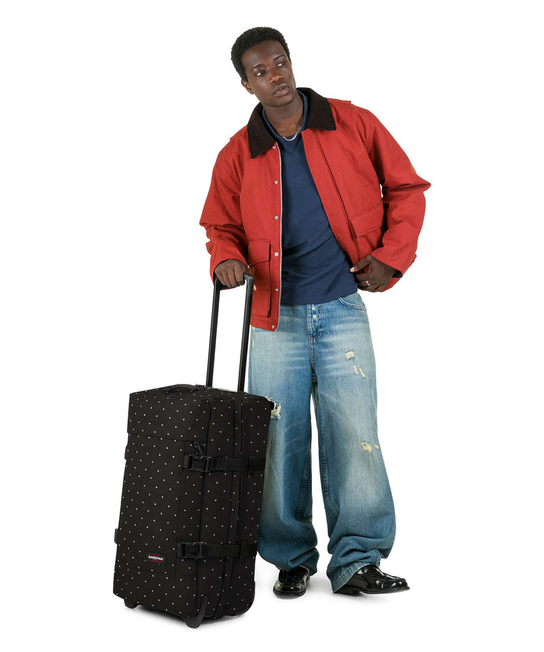 Eastpak Tranverz M Travel bag with wheels dots black/silver