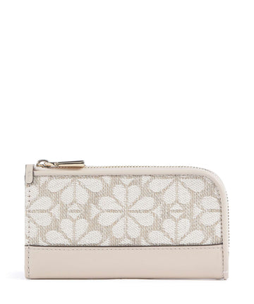 Kate Spade New York Spade Flower Devin Jacquard Étui à cartes crédit natural/multicolour