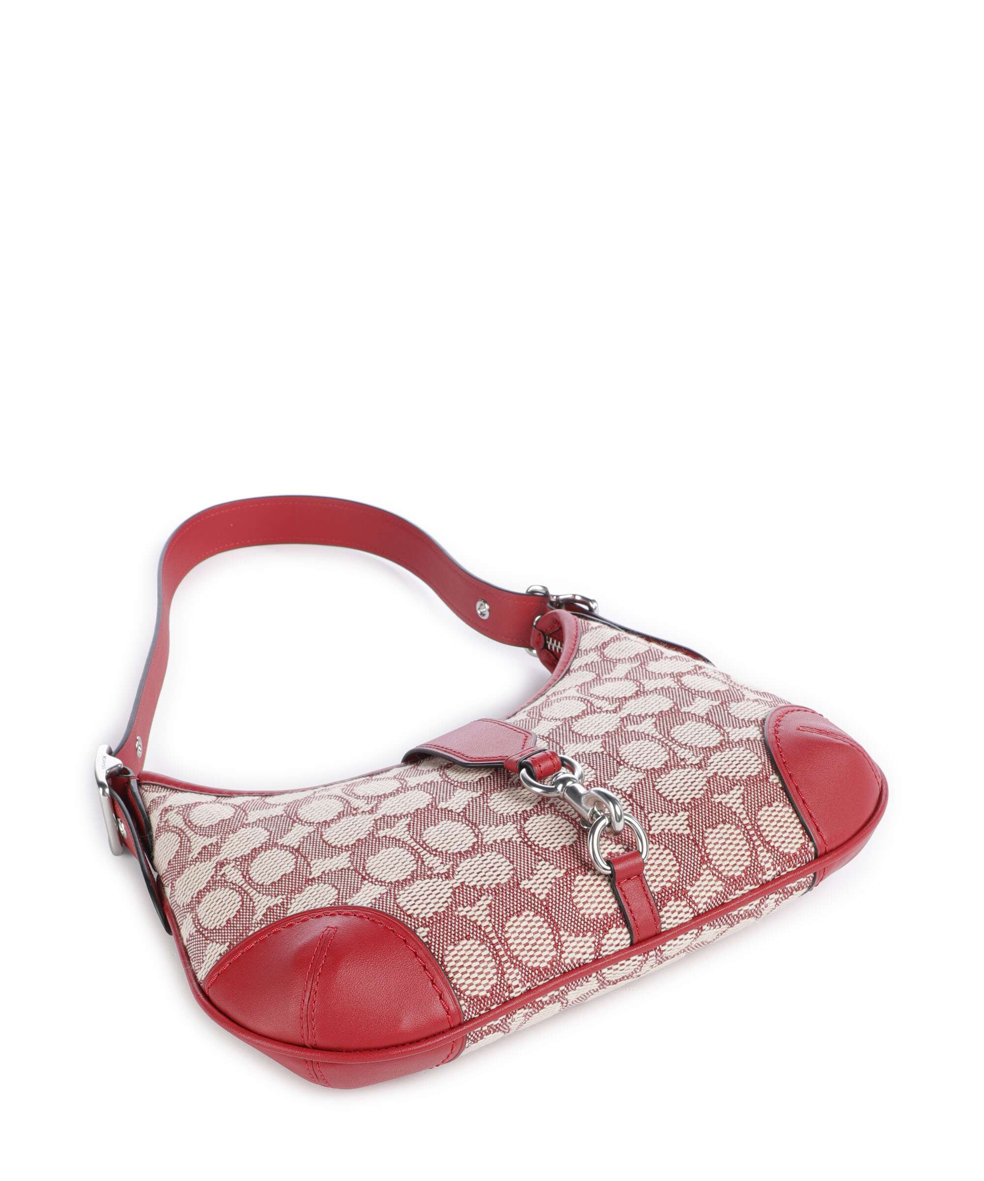 Coach Hamptons Signature Jacquard Shoulder bag ruby/ivory