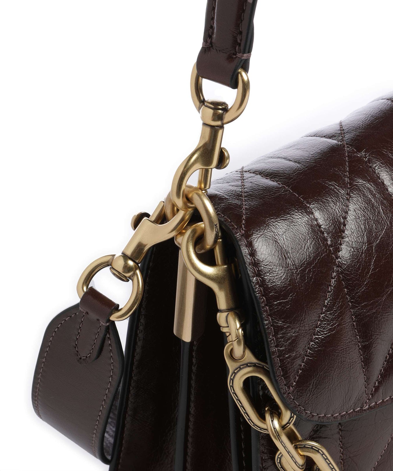 Coach Tabby Quilted Glazed Shoulder bag maple