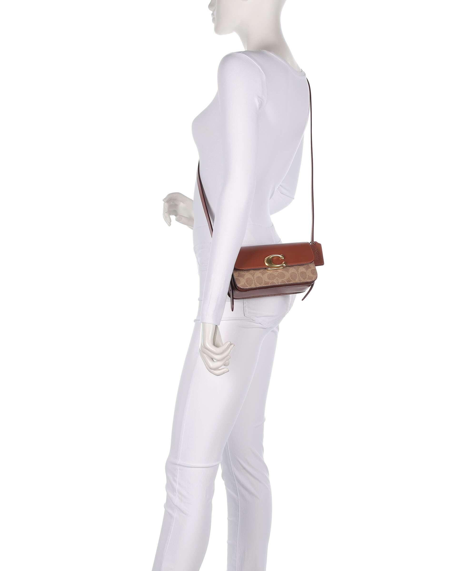 Coach Zoe Signature Sac porté épaule cuir de vache finement grainé