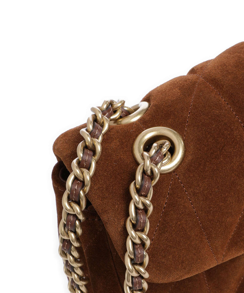 Coach Tabby Quilted Suede 26 Shoulder bag warm brown