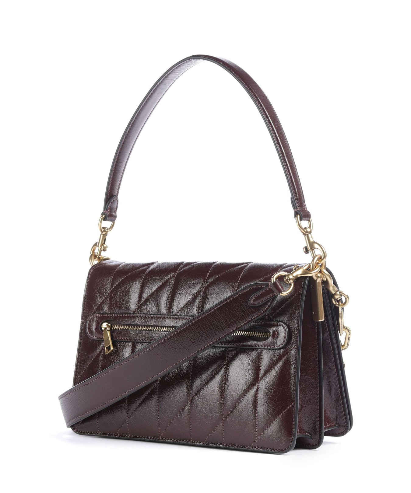 Coach Tabby Quilted Glazed Shoulder bag black currant
