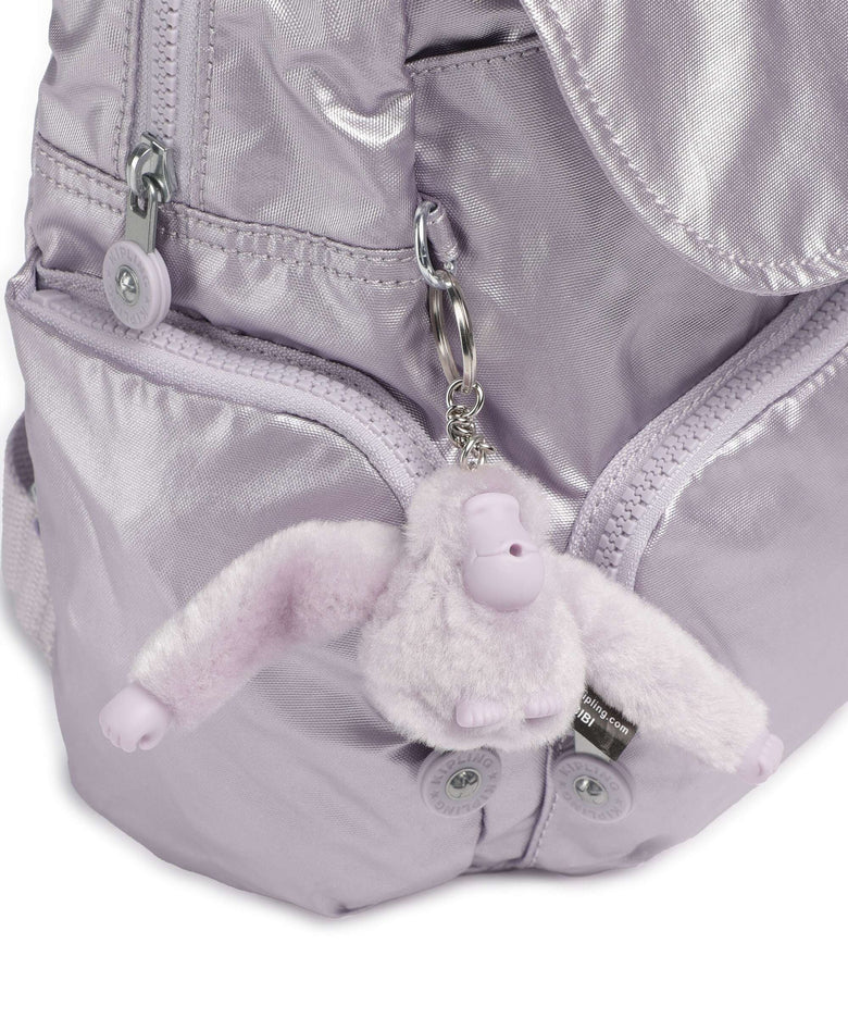 Kipling Basic City Zip Mini Backpack lilac moon/metallic