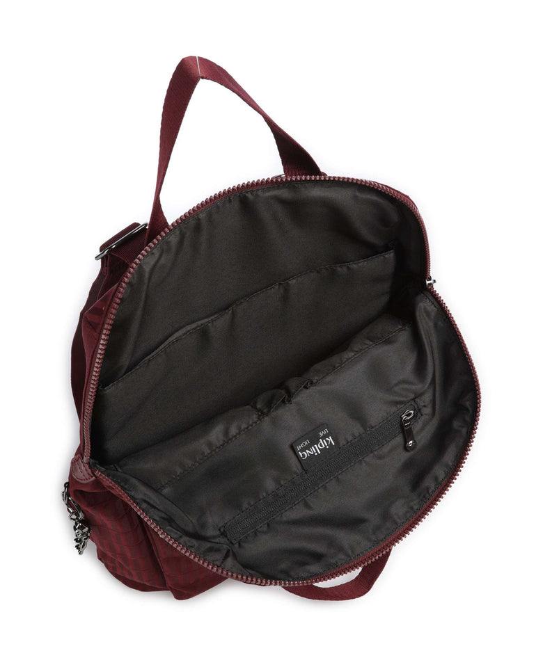 Kipling Elevated Kazuki Backpack maroon tile