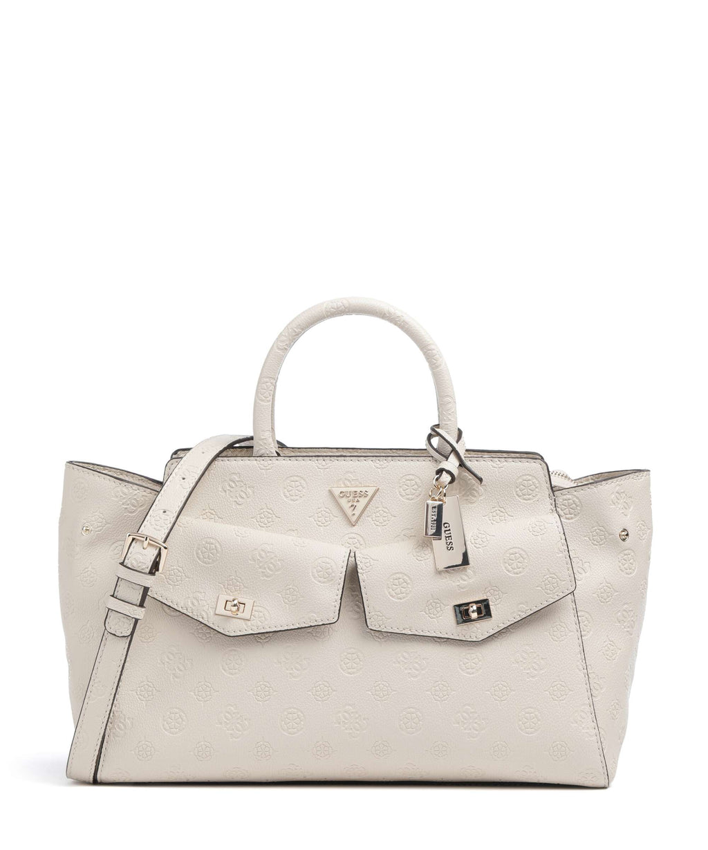 Guess Blake Large Handbag bone logo