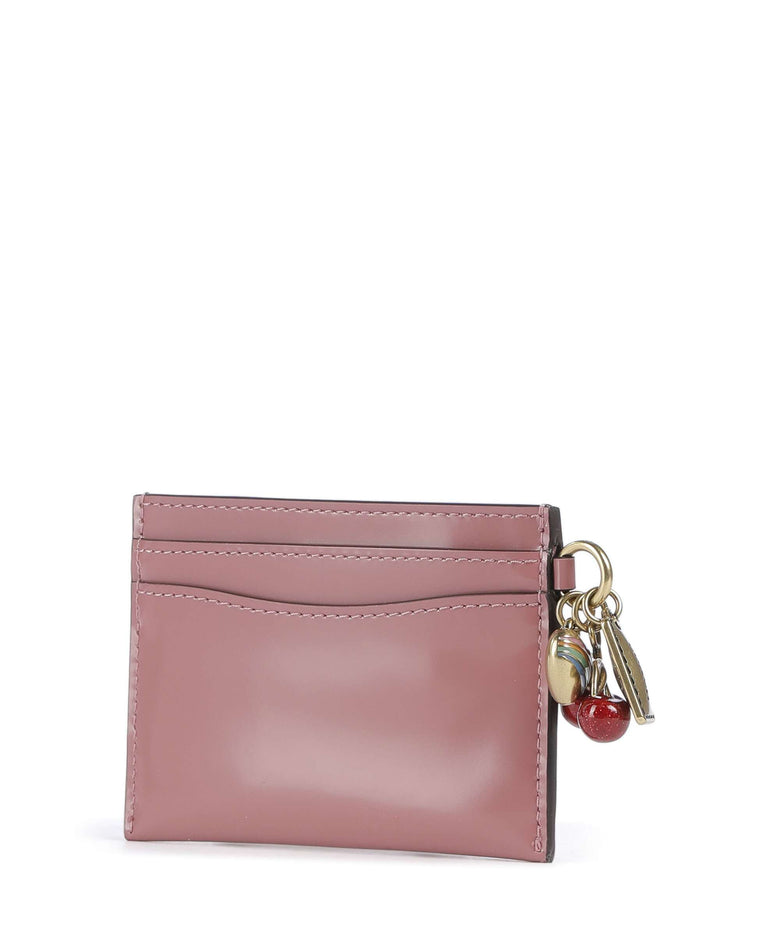 Coach Essential Spazzolato Credit card holder peony