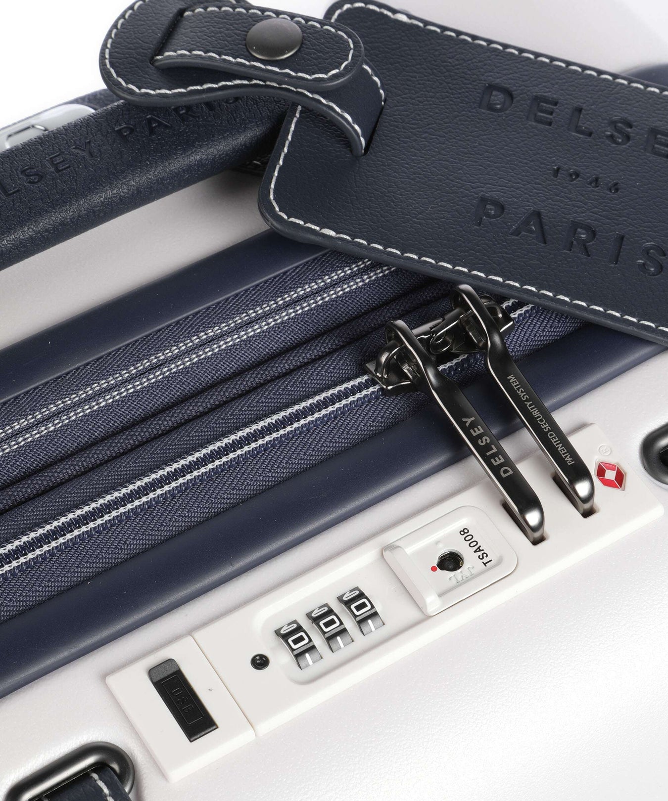 Delsey Paris Cadence Spinner (4 wheels) elfenbein/blau