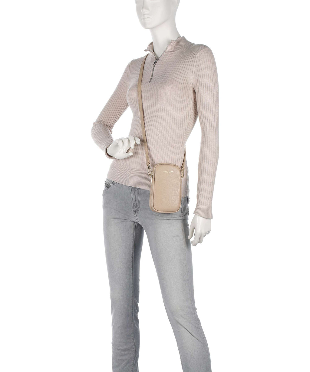 Lancaster Dune Phone bag beige foncé