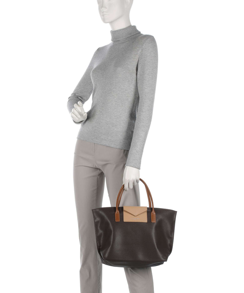 Lancaster Maya Handbag marron/naturel/camel