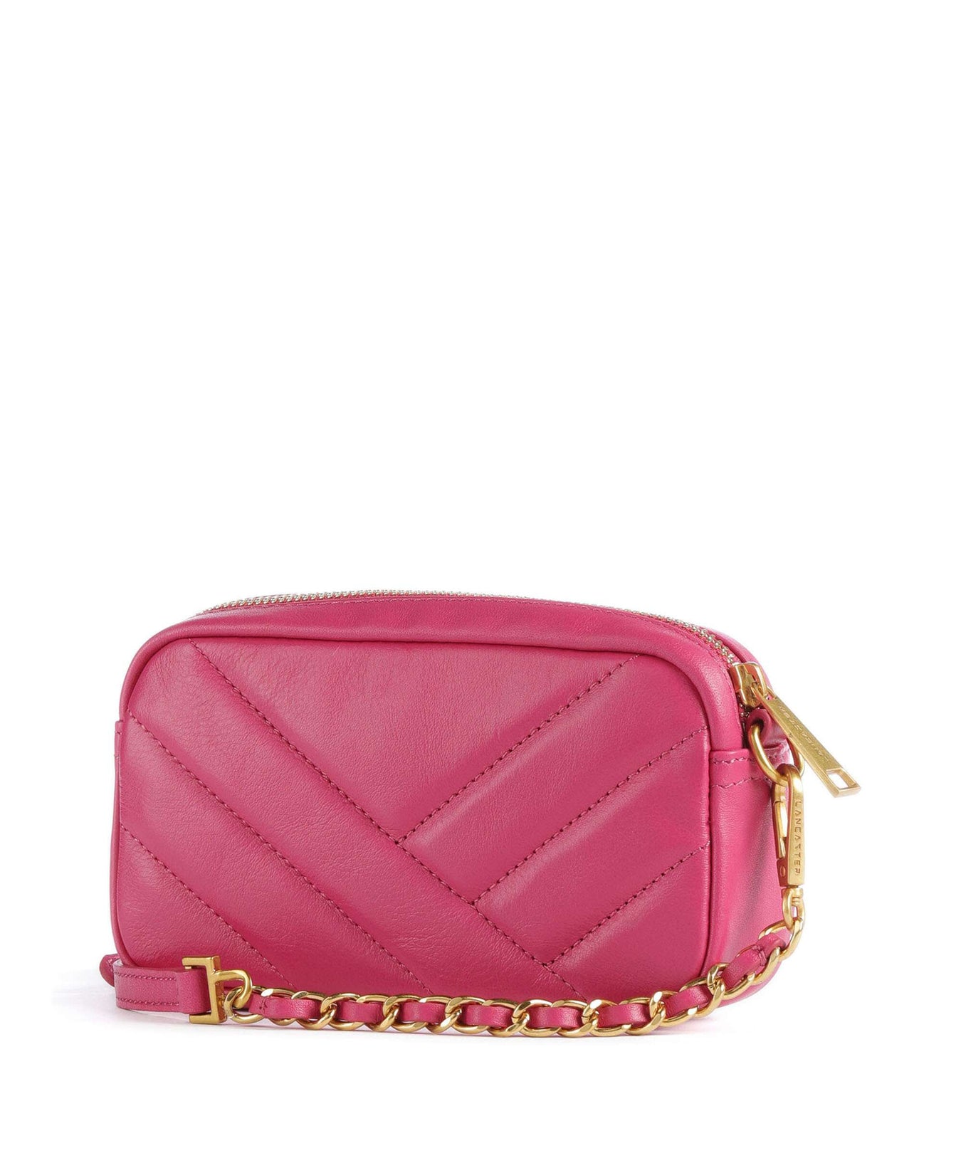 Lancaster Soft Matelassé Crossbody bag fuxia