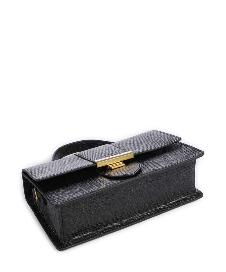 Lancaster Exotic Ily Crossbody bag noir/lézard