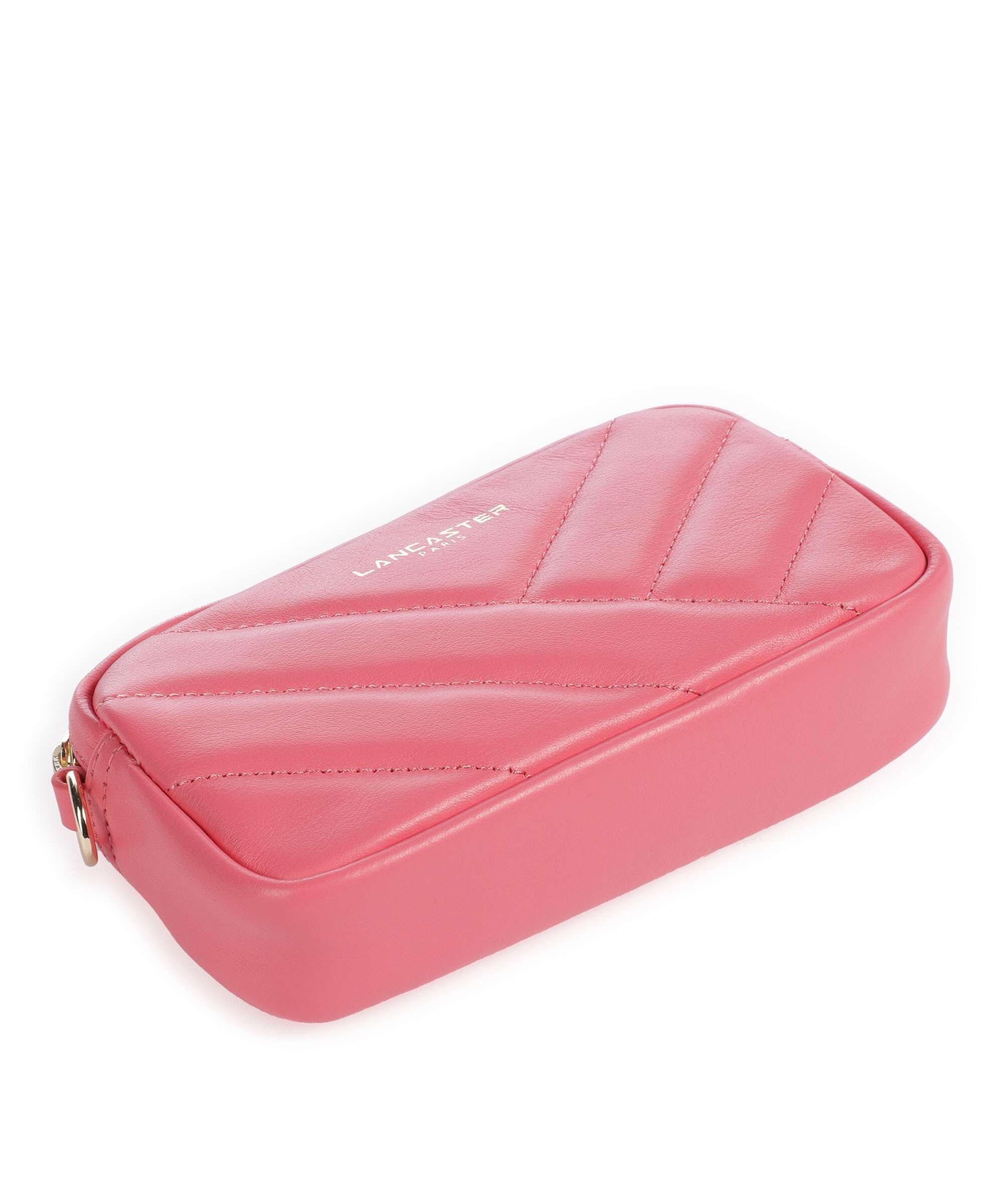 Lancaster Soft Matelassé Crossbody bag rose fonce