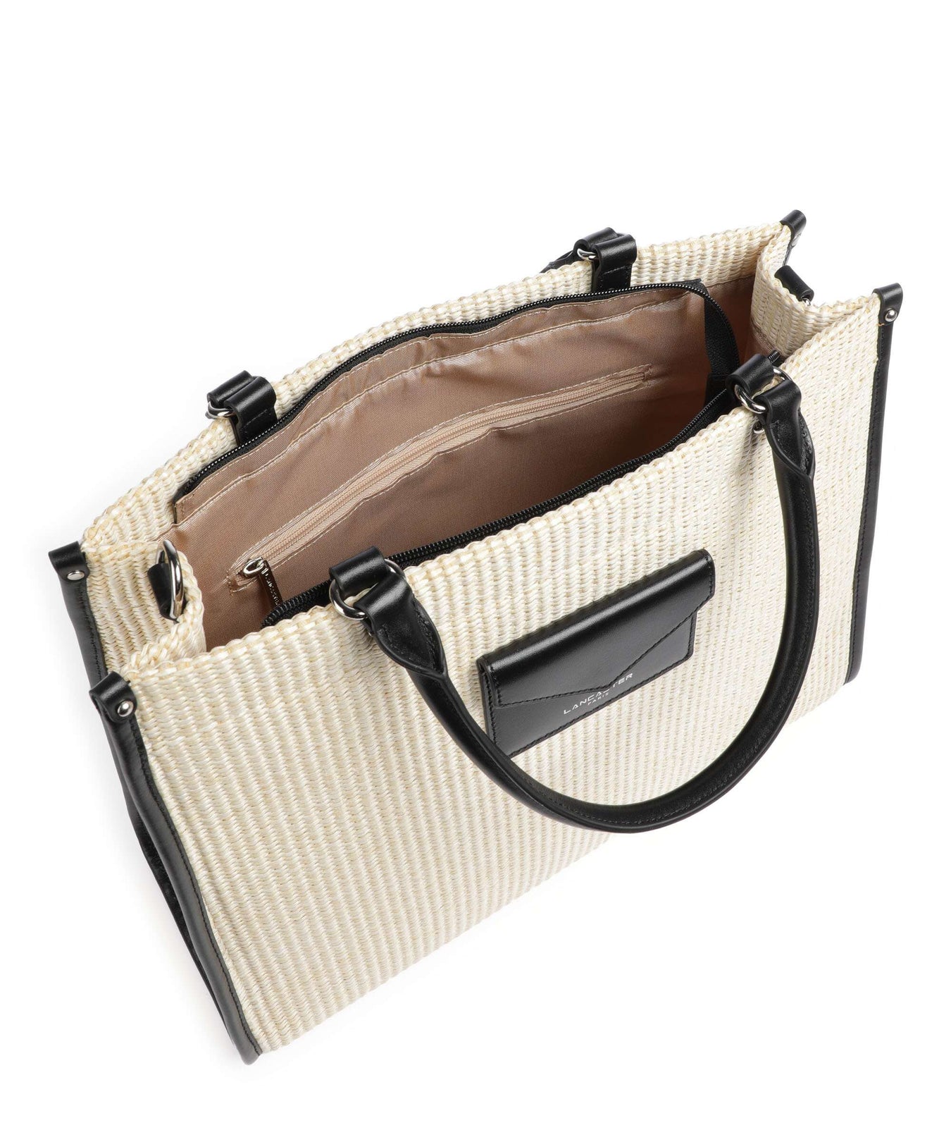 Lancaster Actual Mini Osier Handbag beige