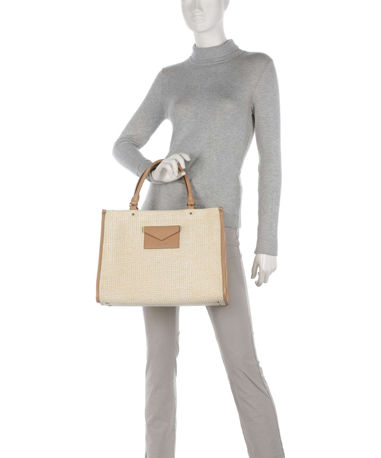 Lancaster Actual Mini Osier Handbag beige
