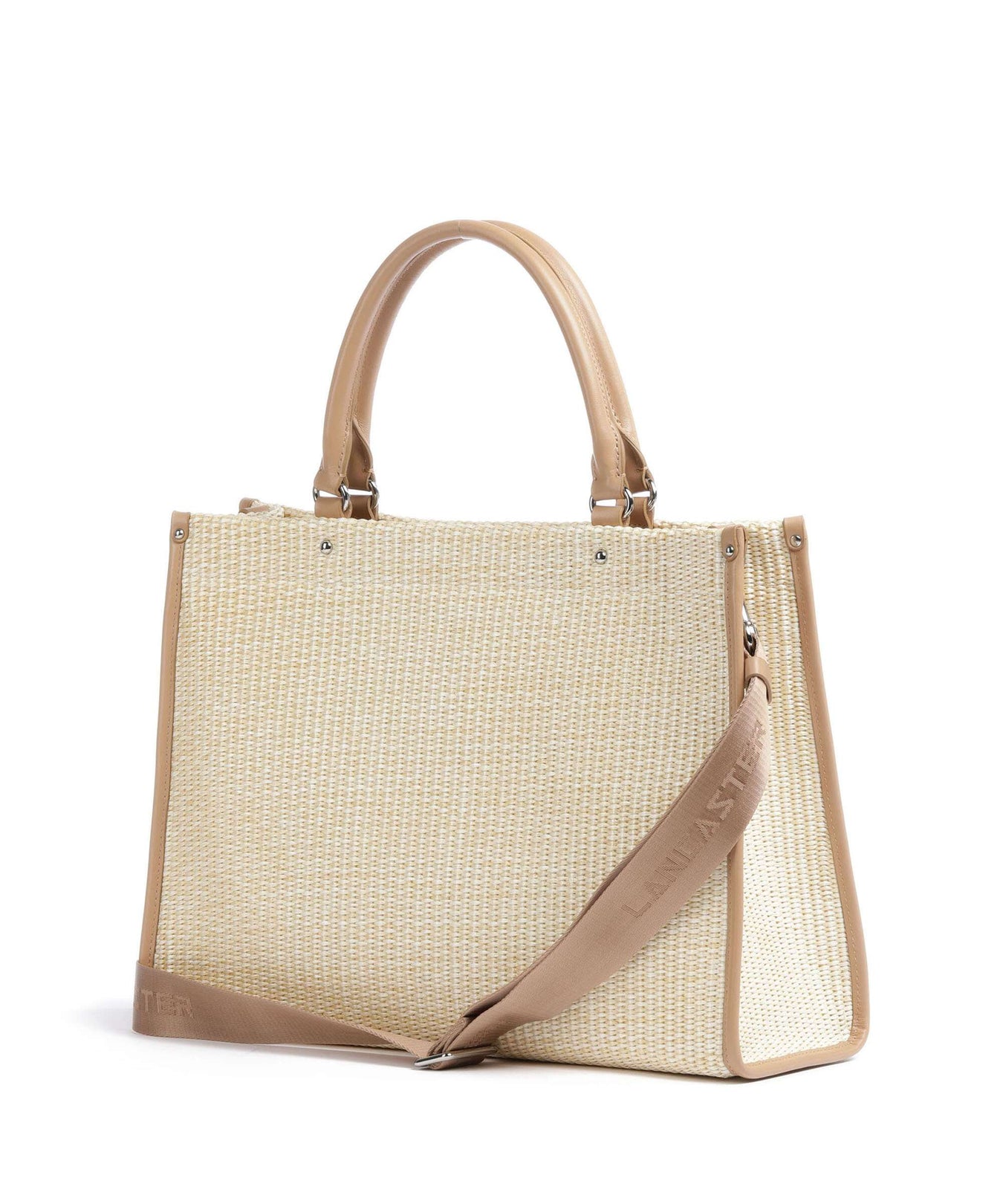 Lancaster Actual Mini Osier Handbag beige