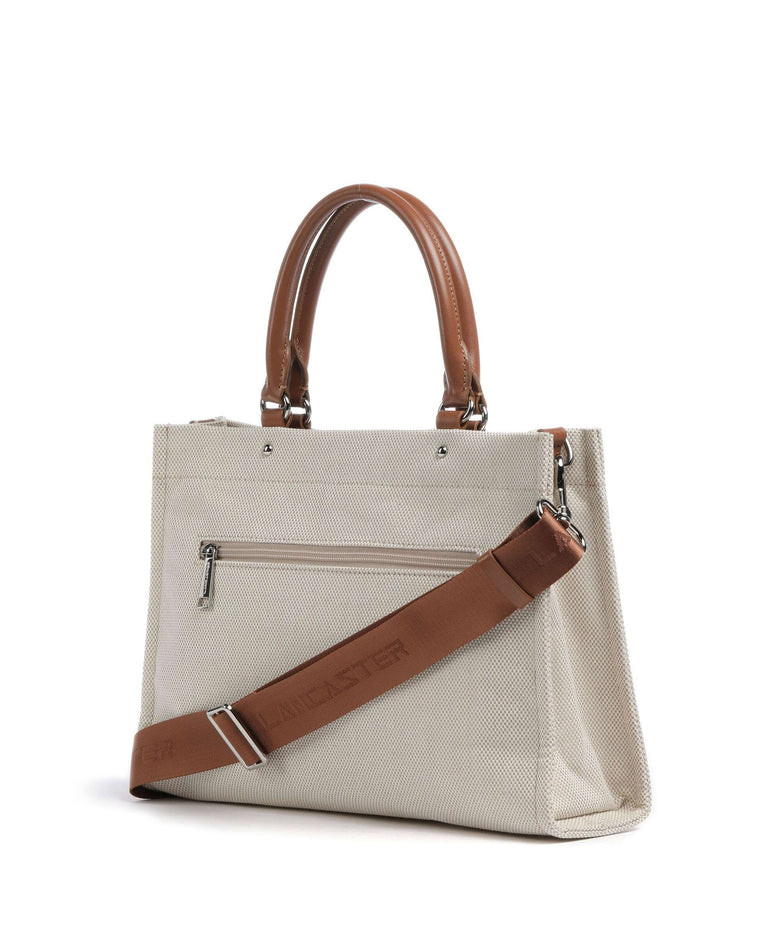 Lancaster Actual Canvas Conscious Handbag camel