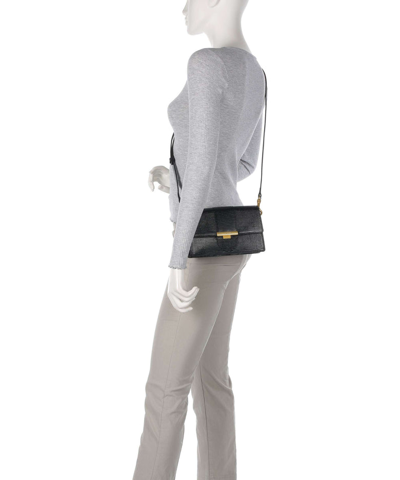 Lancaster Exotic Ily Crossbody bag noir/lézard